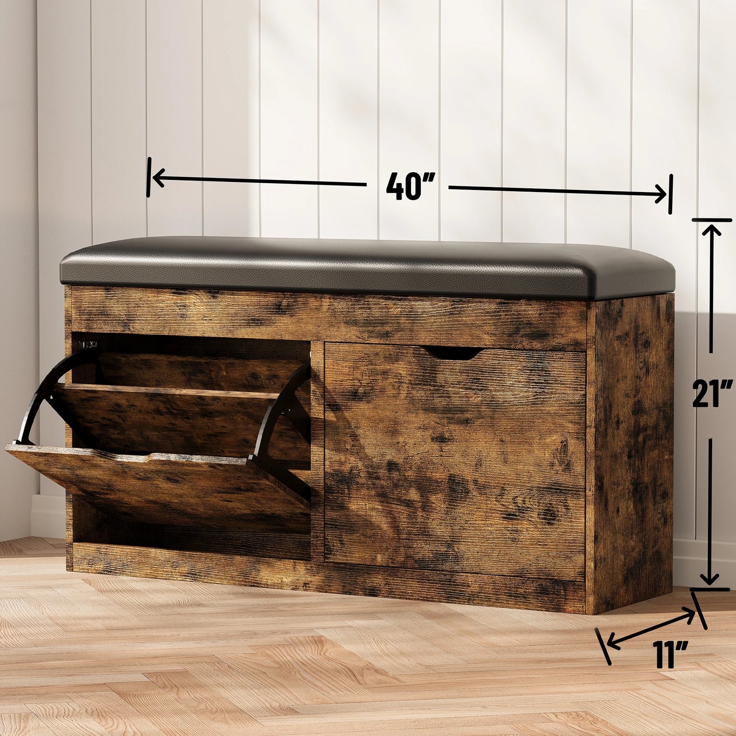 Shoe Storage Bench with Lift Top
