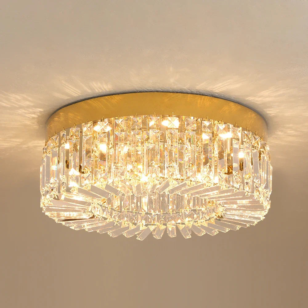 Gold Luxury Crystal Ceiling Lamp