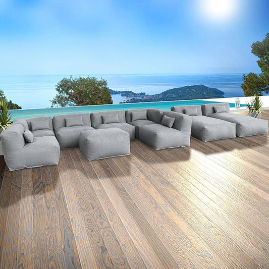 Patio Furniture Set Bean Bag 9 Pieces