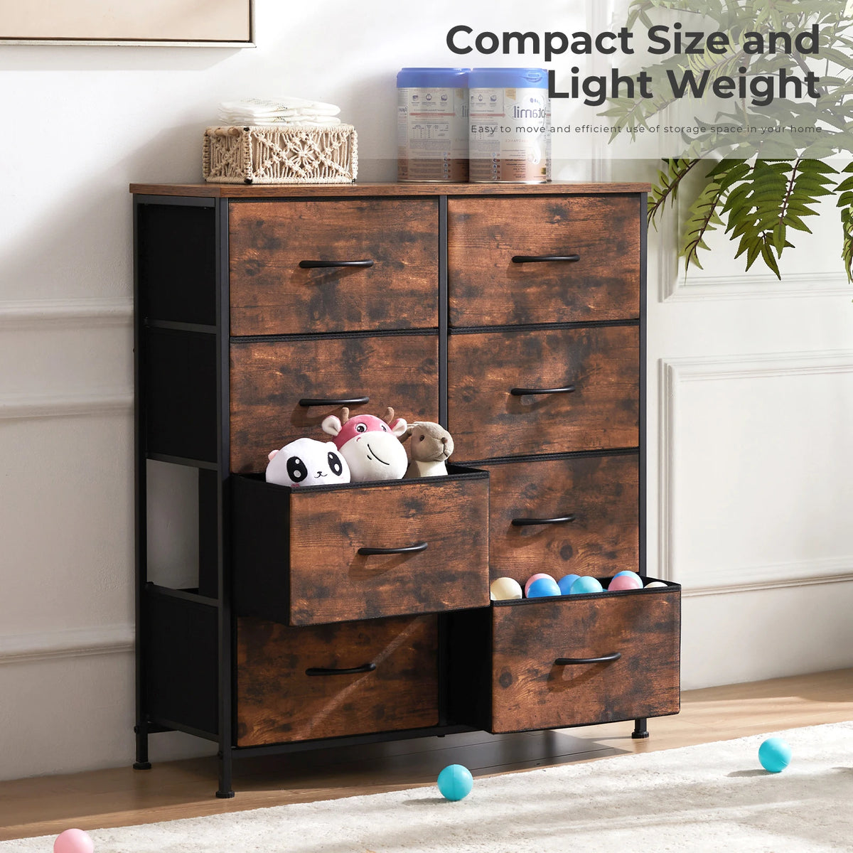 Fabric 8 Drawers