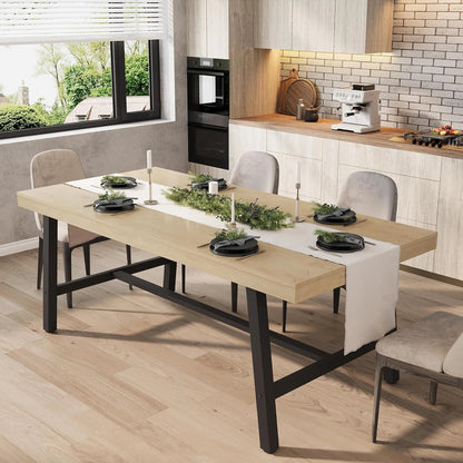 70.87" Industrial Dining Table For 6-8