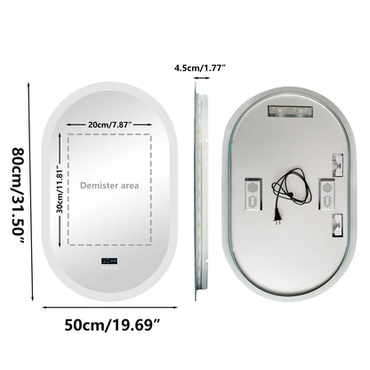 20x32” Led Lighted Bluetooth Mirror