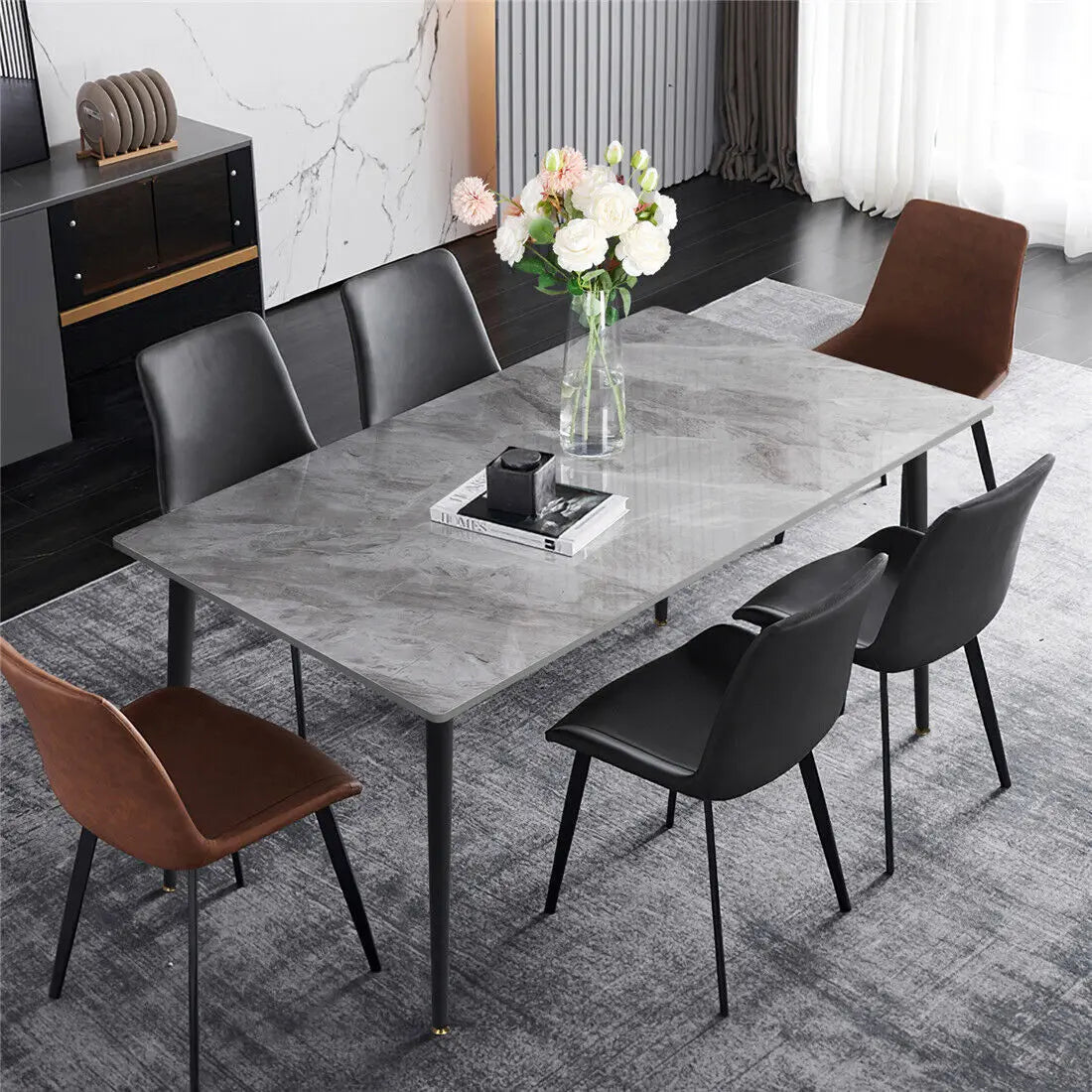 High Gloss 4-6 Seat Table
