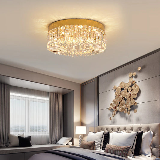 Gold Luxury Crystal Ceiling Lamp