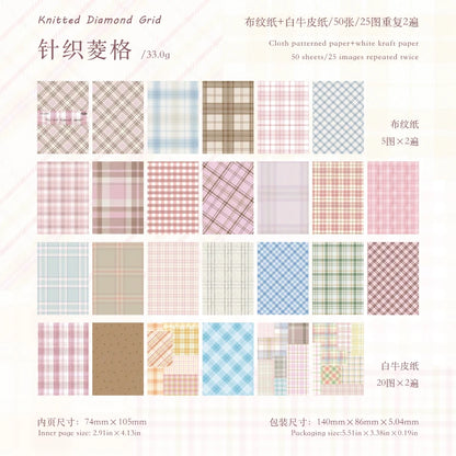 50pcs creative plaid Decor Scrapbook