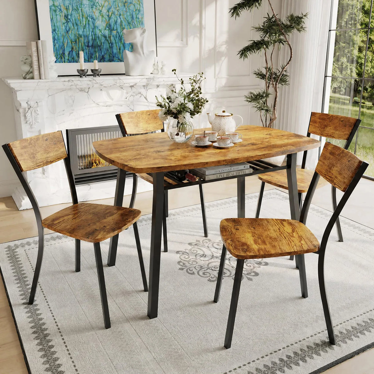 5 Piece Dining Table Set For 4