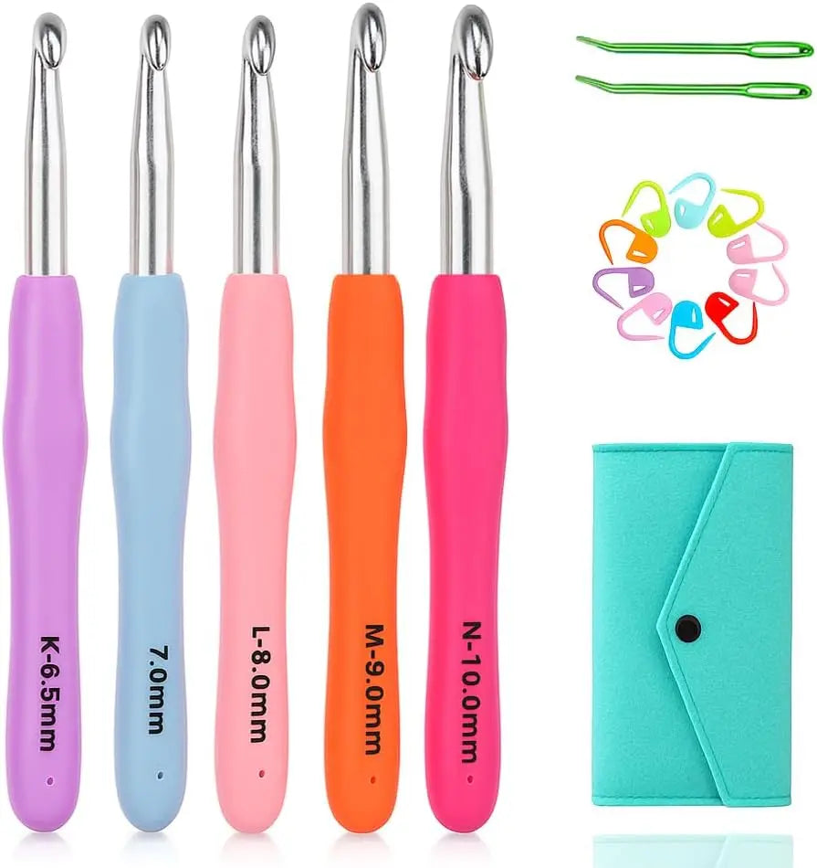 Large Ergonomic Crochet Hooks Set
