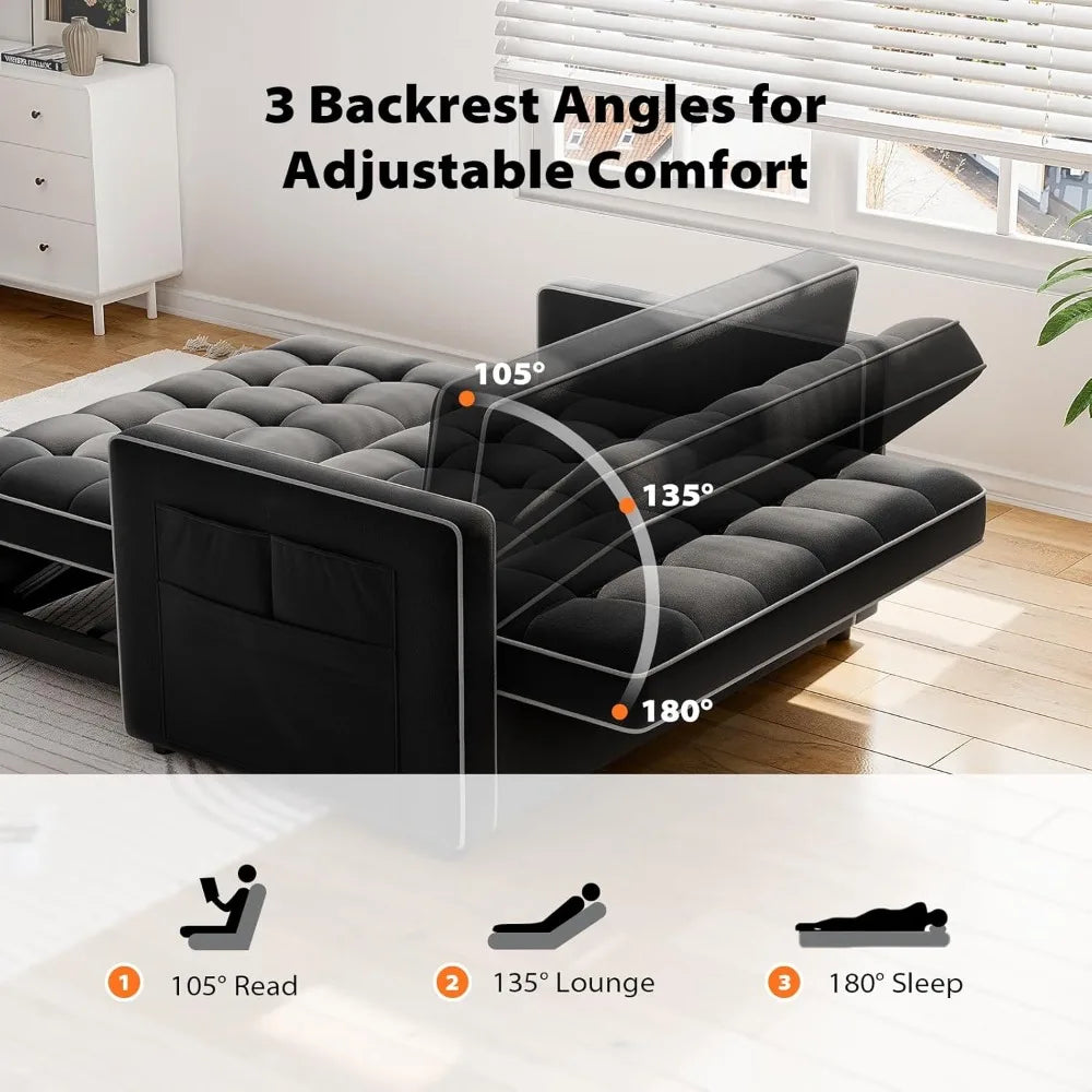 3 in 1 Sleeper Sofa Bed, Convertible