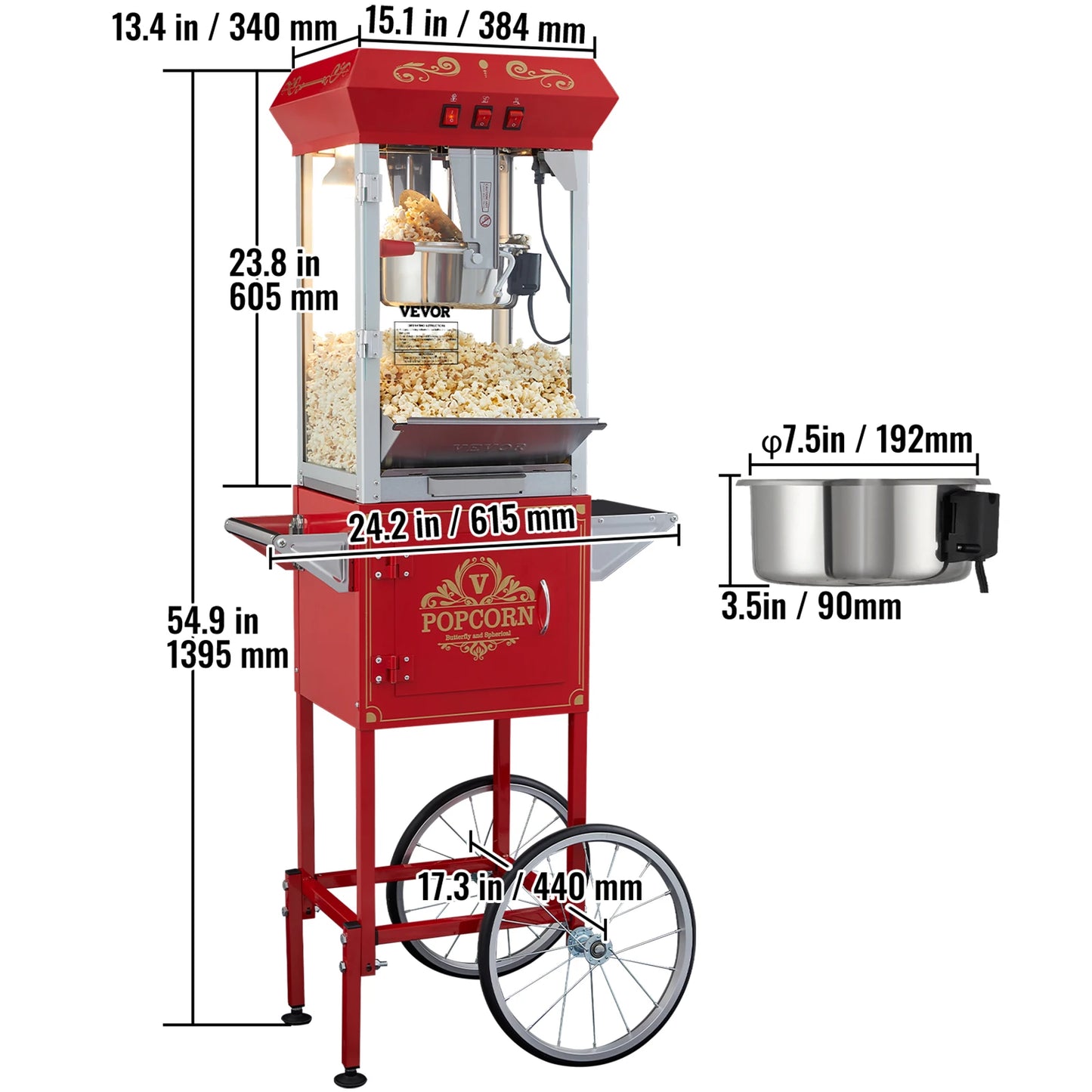 8/12Oz Electric Popcorn Maker