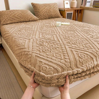 Plush Embossed Fitted Sheet