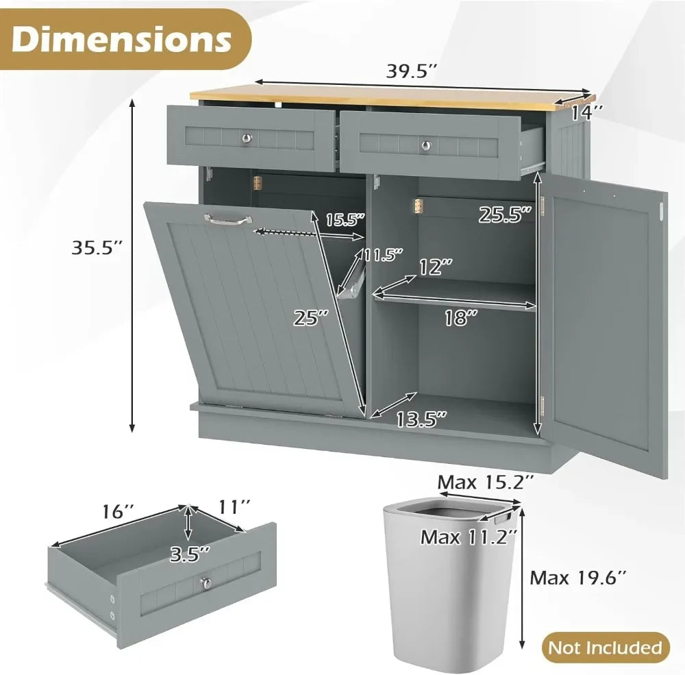 Tilt Out Trash Can Cabinet