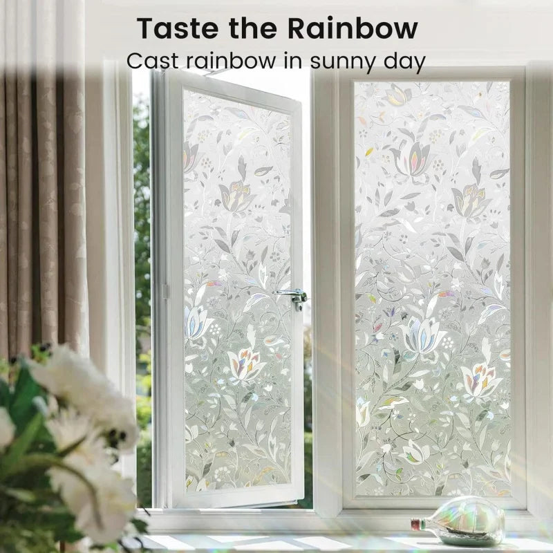 Rainbow Tulip Frosted Window Film
