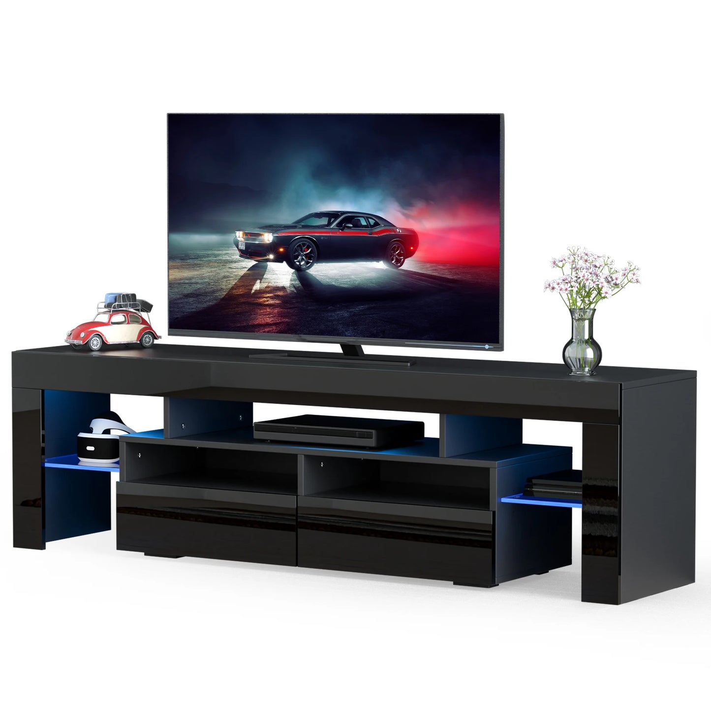 LED TV Stand for Living Room w/20 Colors Lights