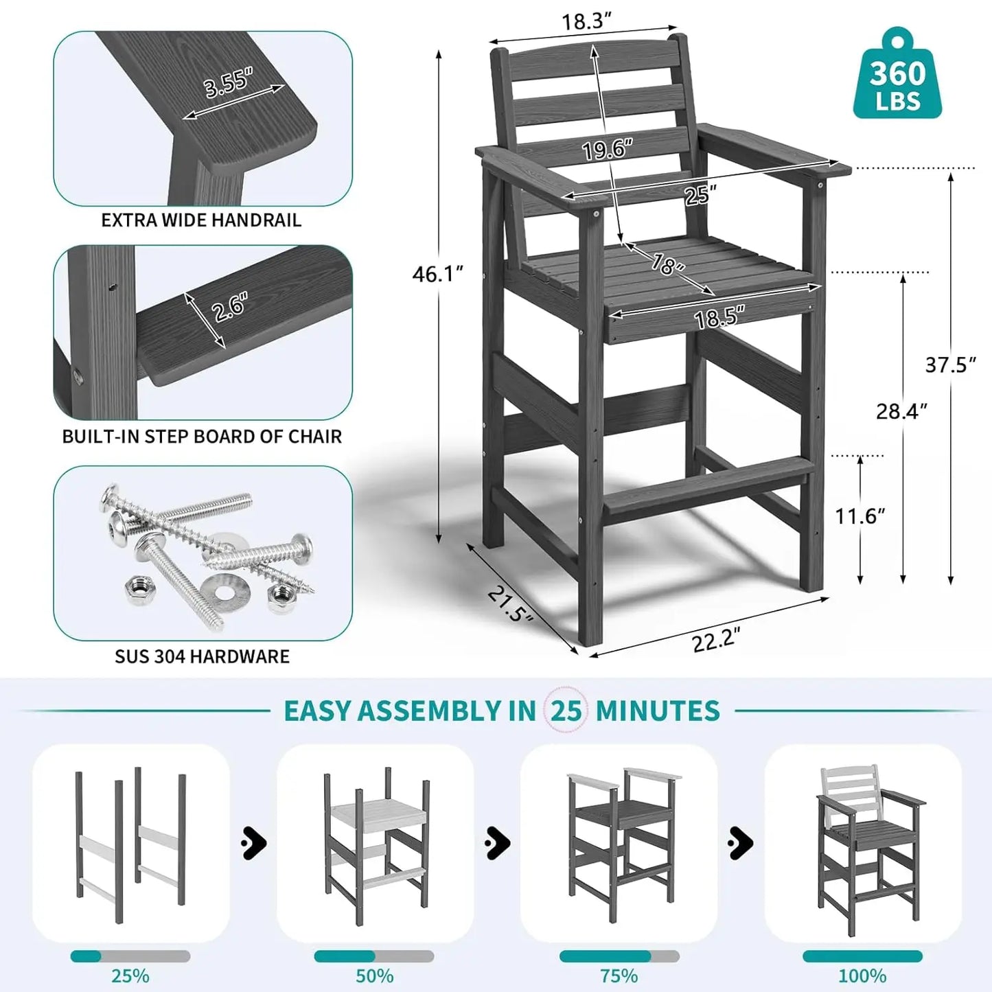 High Chair Set 3-Table