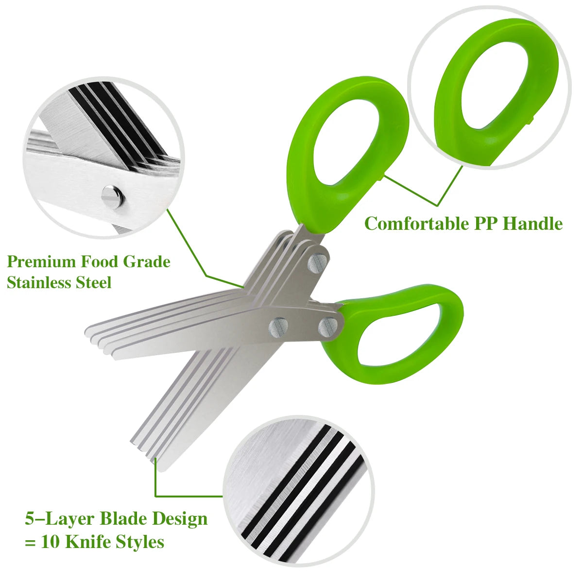 2/4PCS 5-Layered  Scissors