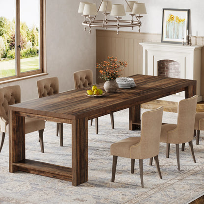 86.61-Inch Dining Table for 6-8 People