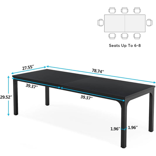 78.7 Inches Long Dining Table for 6-8 Person