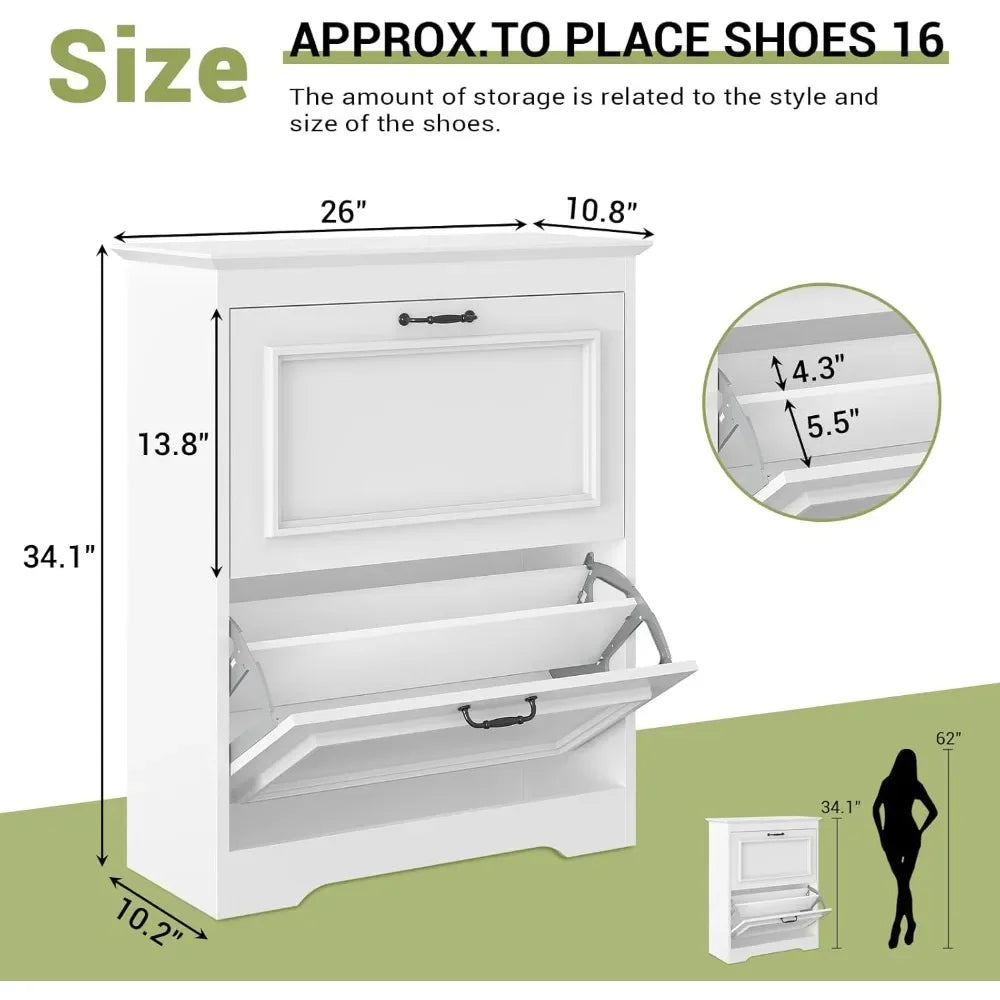 2-Piece Shoe Cabinet Set