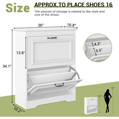 2-Piece Shoe Cabinet Set