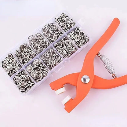 Plier Tool+50/100 Set Metal Sewing Buttons