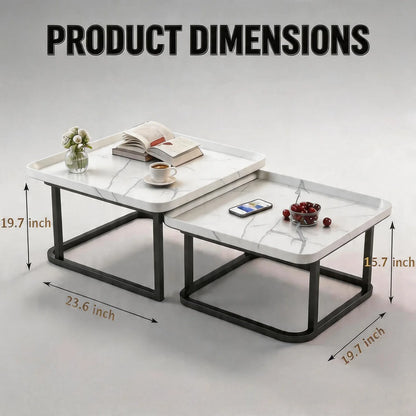 Square Nesting Coffee Tables 2