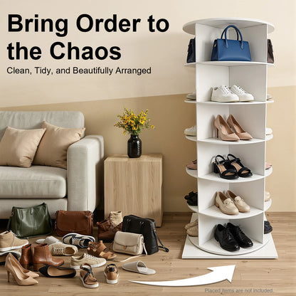 360° Rotating Shoe Rack