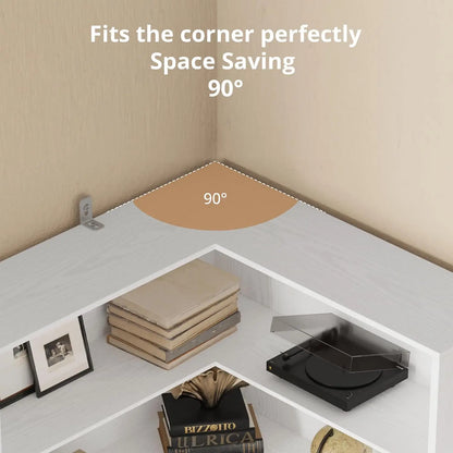 Corner Bookshelf with Baffles