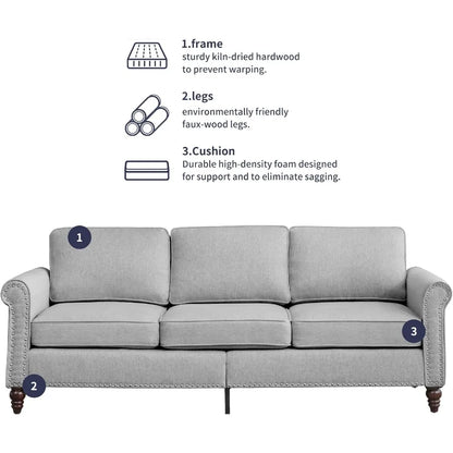 3-Seater Sofa Couch and Chair Set