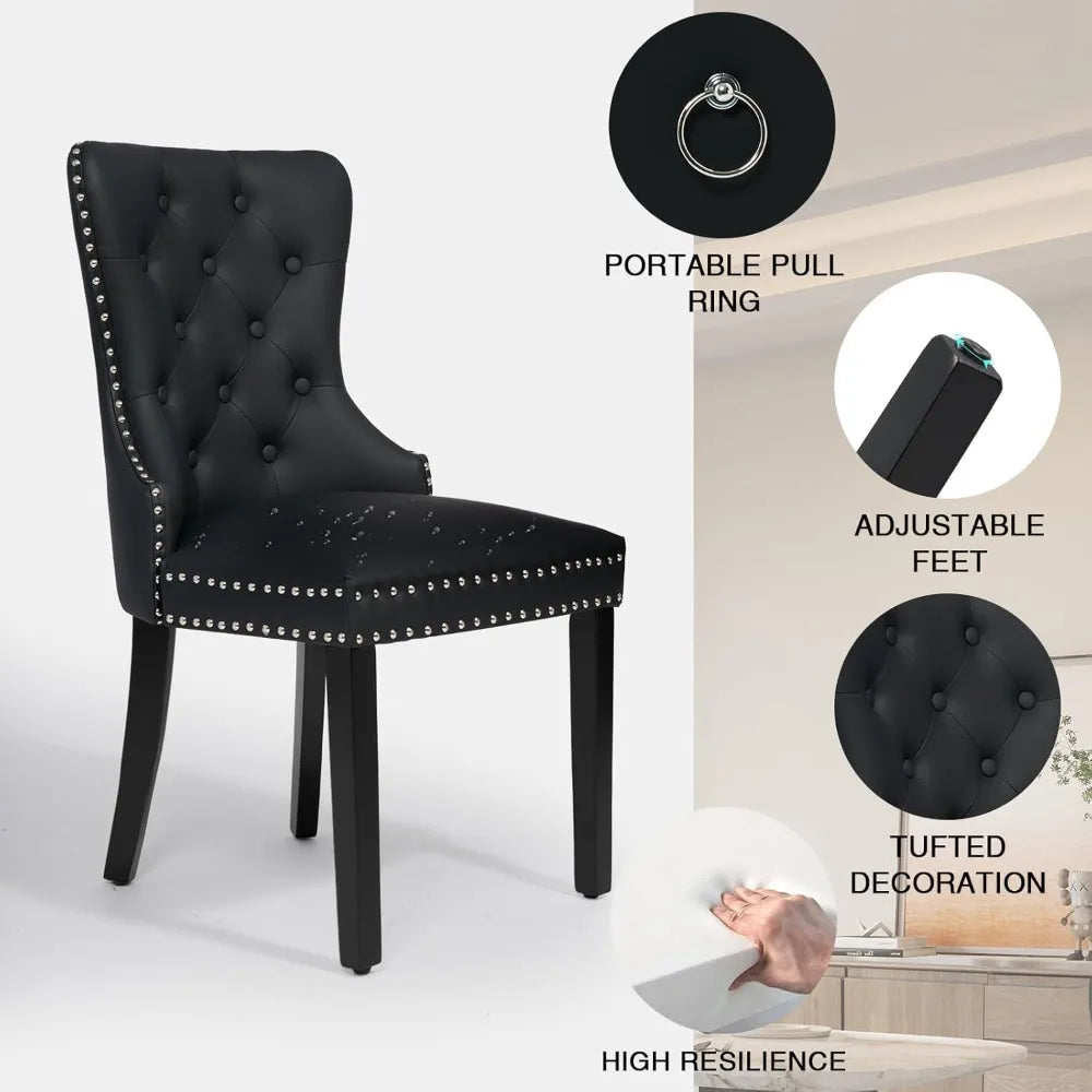 Leather Dining Chairs Set of 6