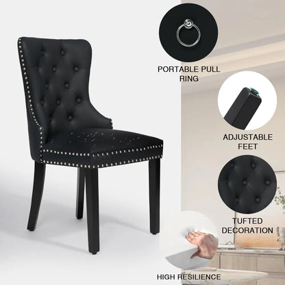 Leather Dining Chairs Set of 6