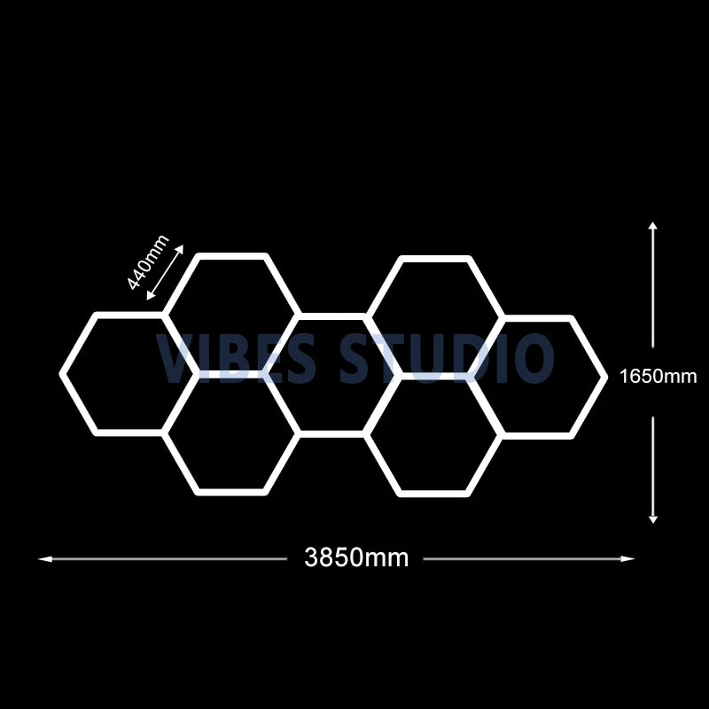 6500K Cool White Hexagon LED Lighting