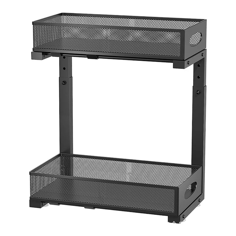 Black 2 Tier  Under Sink Organizer