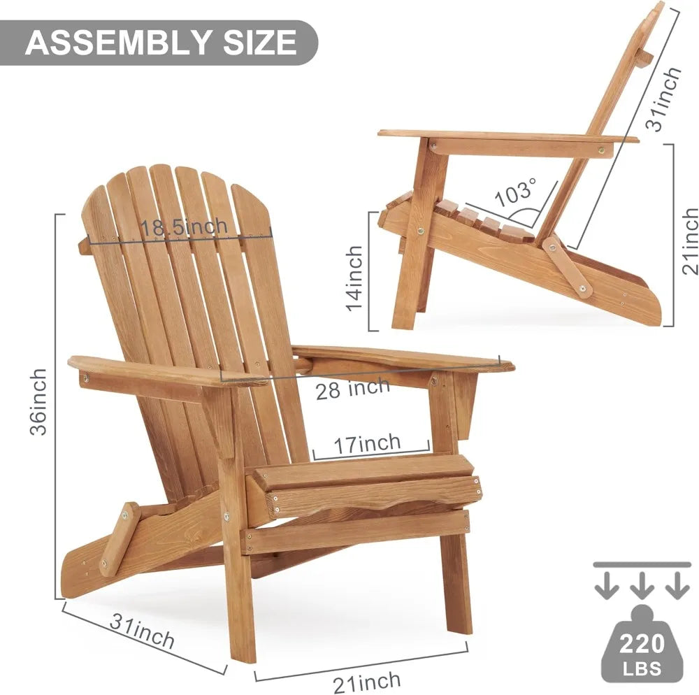 Outdoor Folding Chair Set of 2