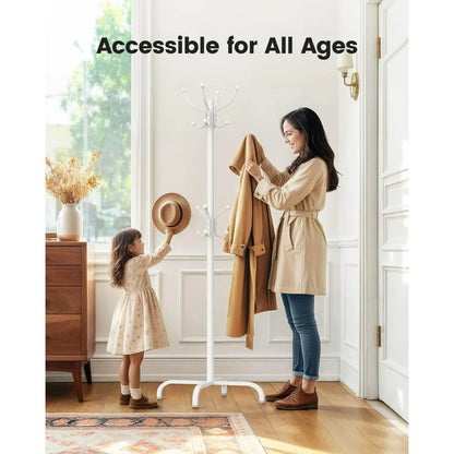 Freestanding Coat Rack With 14 Hooks