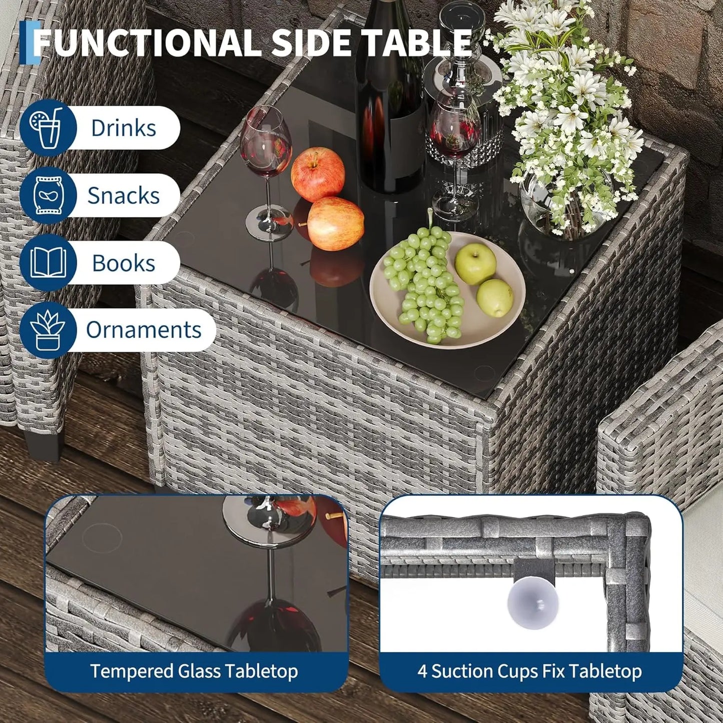 3 Piece  Patio Furniture Set