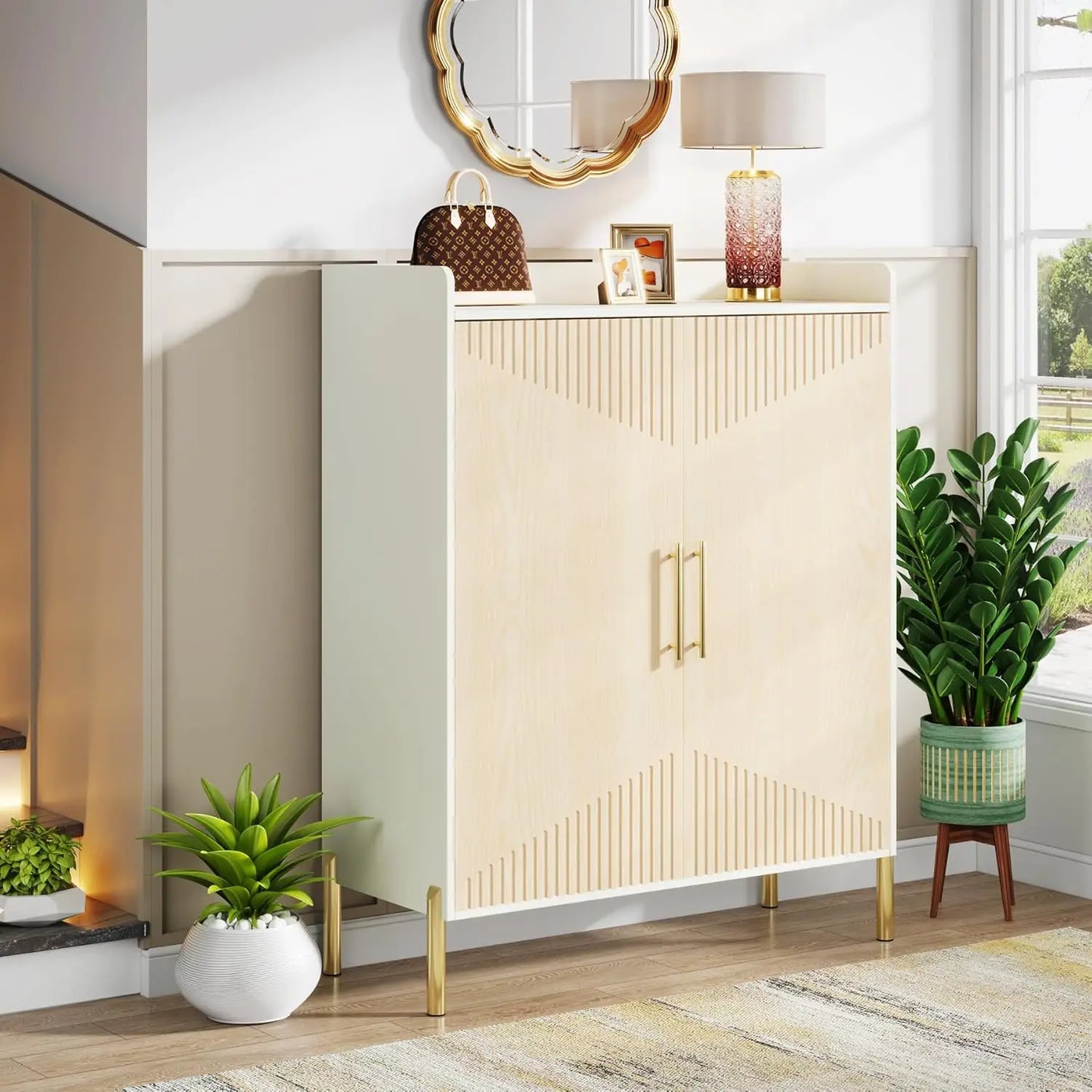 6-Shelf Shoe Storage Cabinet with Doors