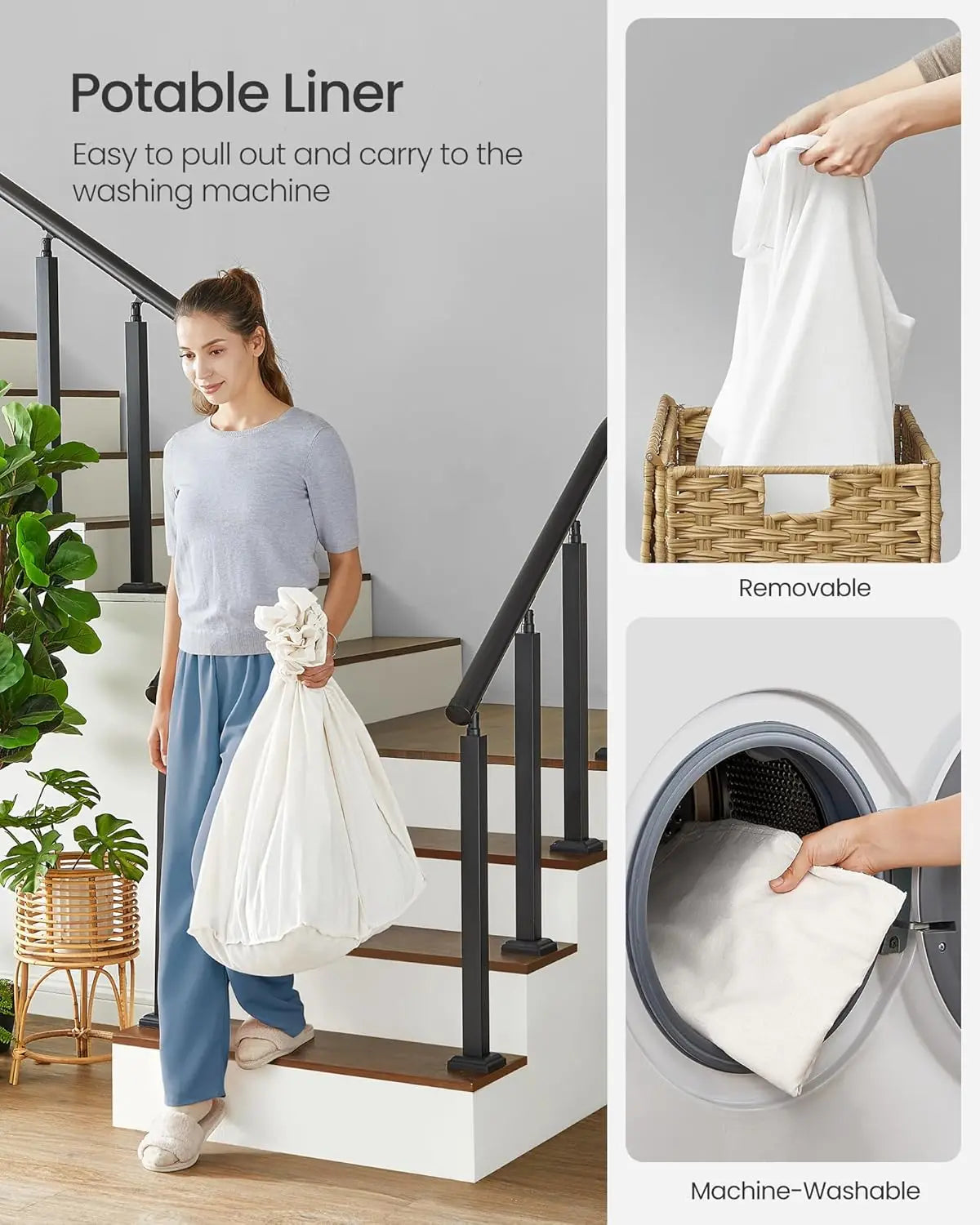 Large Laundry Hamper with Lid