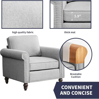 3-Seater Sofa Couch and Chair Set