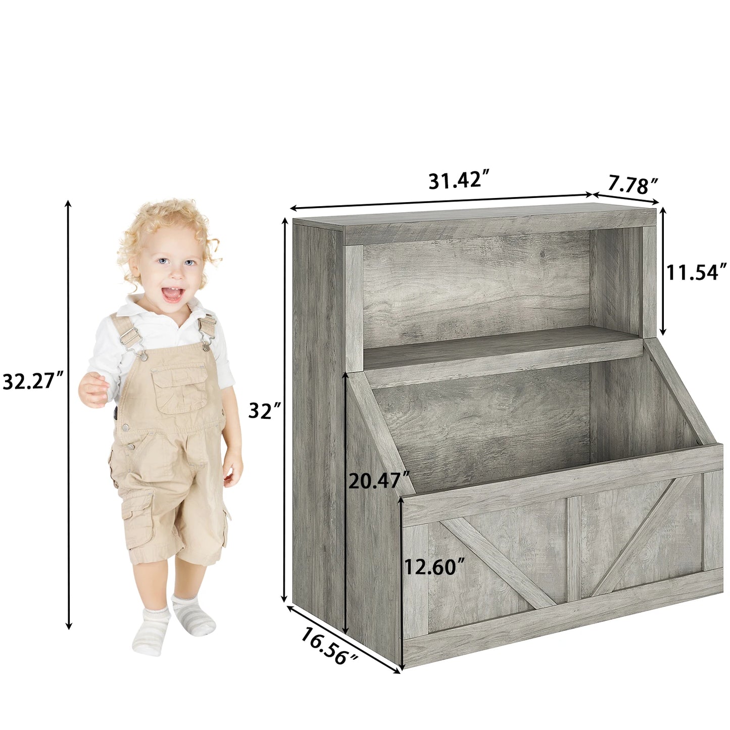 Kids Wooden Storage Organizer