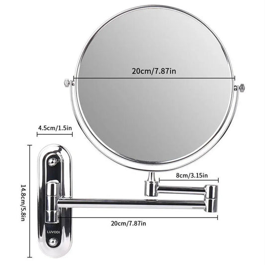 10X Magnifying Wall Mounted Mirror