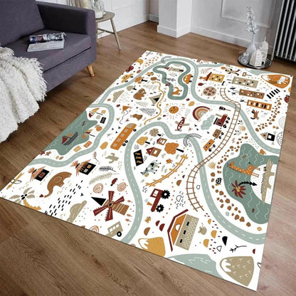 City Traffic Highway Kids Play Mat