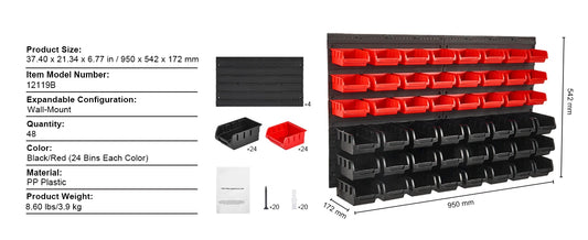 SucceBuy Wall Mounted Storage Bins
