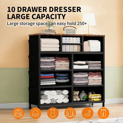 Living Room 10 Fabric Drawers