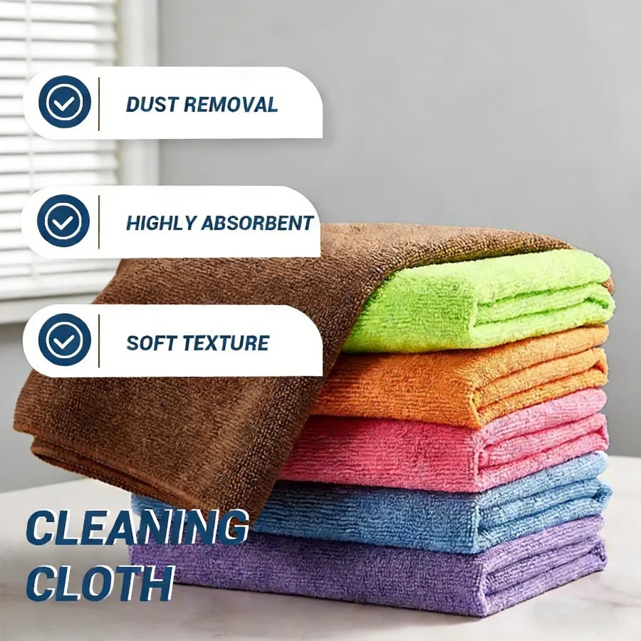 10 Pcs Microfiber Cleaning Cloths
