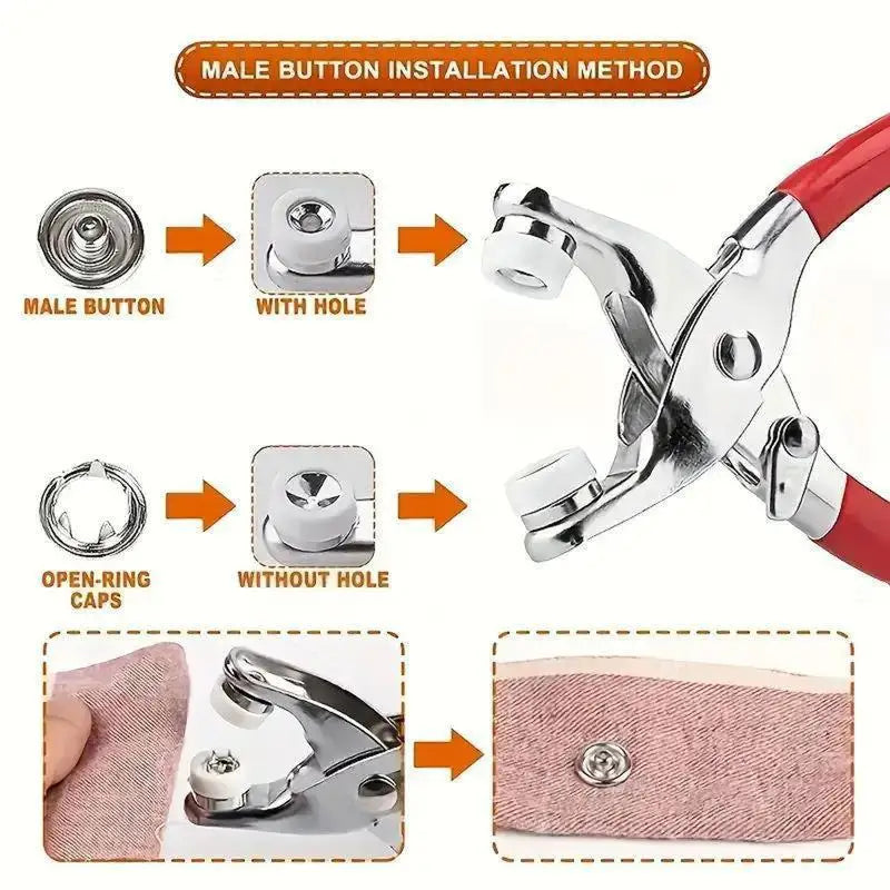100pcs , Metal Color Pliers Snap Button Claw