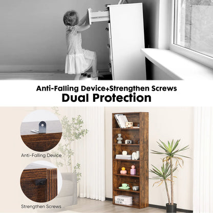 6 Tier Wooden  Bookcase