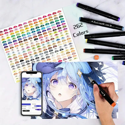 Alcohol Markers Set, 48 Colors