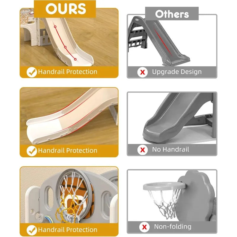 8 in 1 Toddler Slide and Climber Plus More