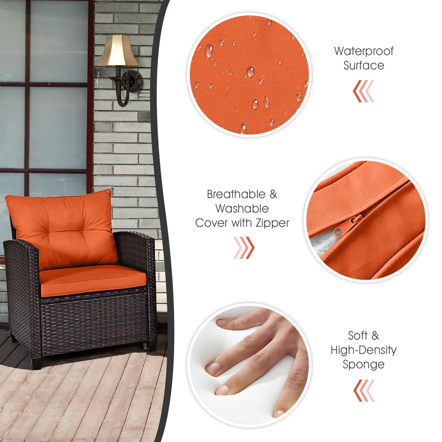 3 PCS Patio Set