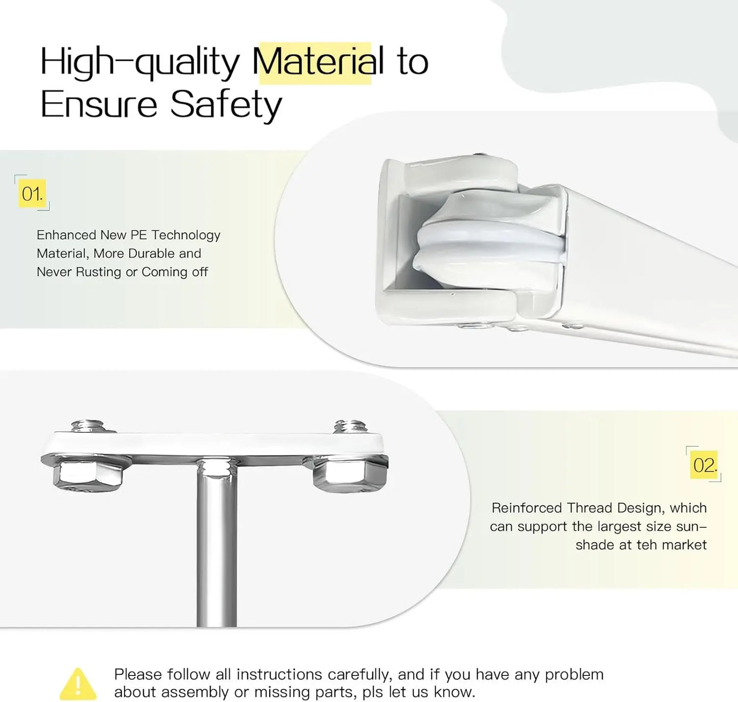 8.2'x6.5' Manual Patio Awnings